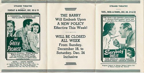 Barry Theatre - Old Flyer From 1949 (newer photo)